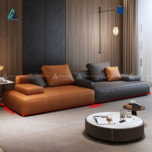 Bộ sofa phối màu hiện đại thiết kế khối sang trọng