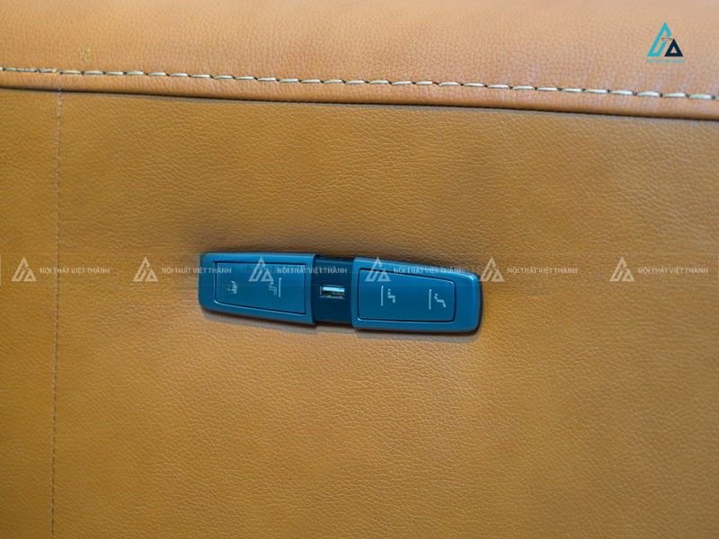 Sofa da góc chữ l thông minh tích hợp chức năng thư giãn 5