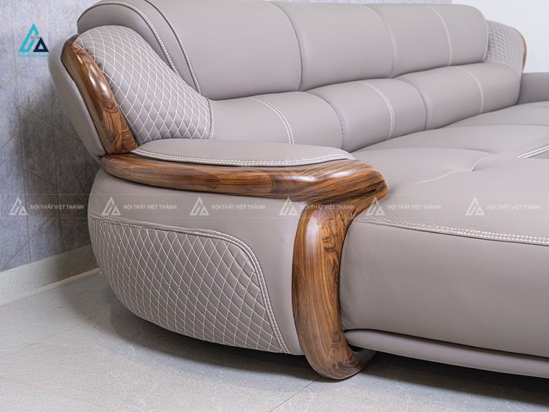 Sofa da góc chữ l khung gỗ tự nhiên chống trầy dễ lau chùi 6