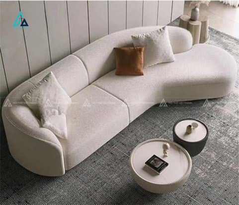 Sofa vải nỉ cao cấp thiết kế cong nghệ thuật hiện đại 1
