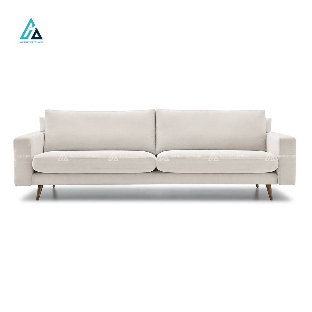 Ghế sofa băng vải nỉ hiện đại chân gỗ cho phòng khách nhỏ 1