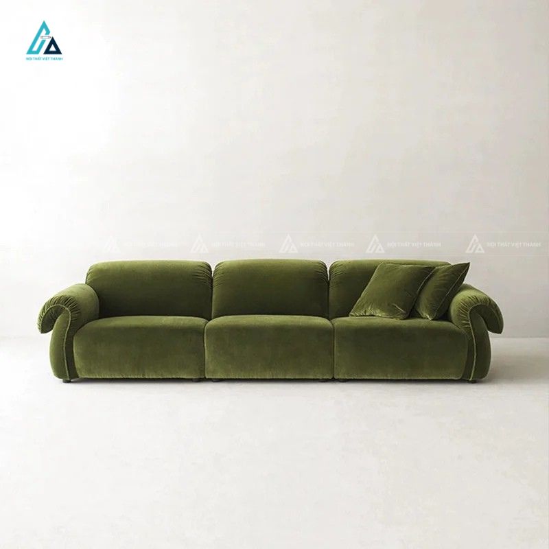 Sofa vải nỉ nhung cao cấp thiết kế bo cong êm ái 1