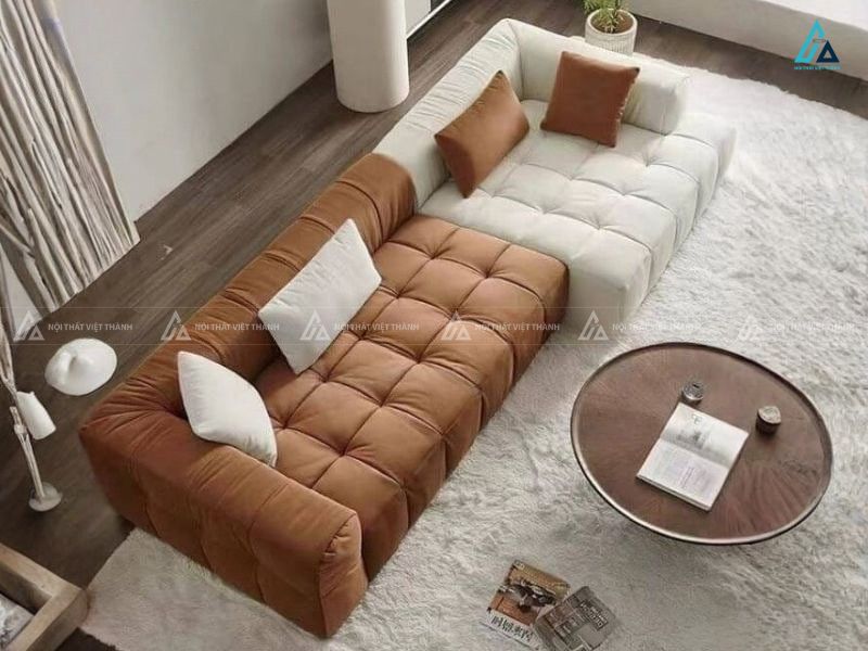 Sofa vải nỉ rút trám hiện đại thiết kế đa năng cho phòng khách 1