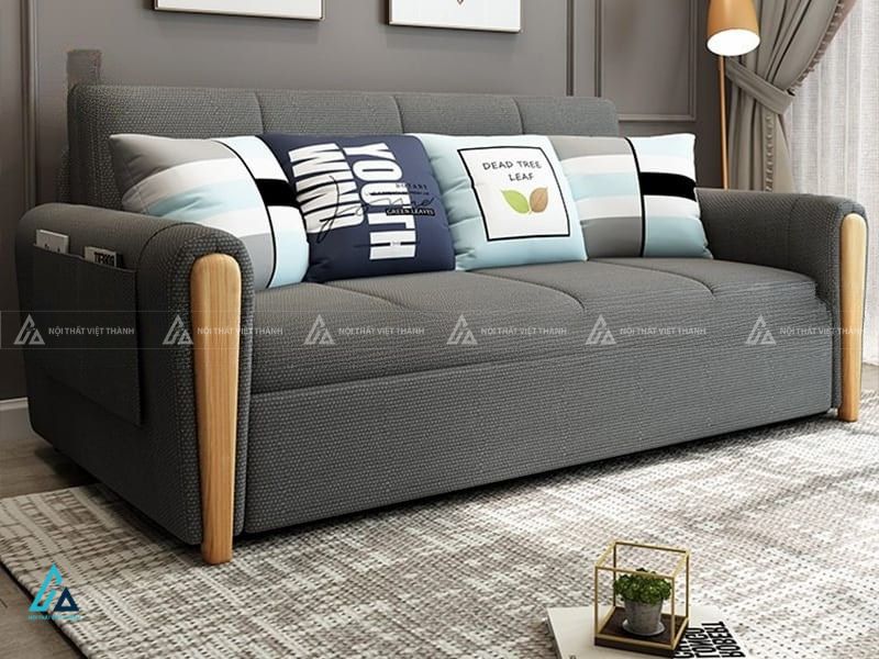 Sofa giường vải nỉ thông minh tích hợp ngăn kéo để đồ tiện lợi