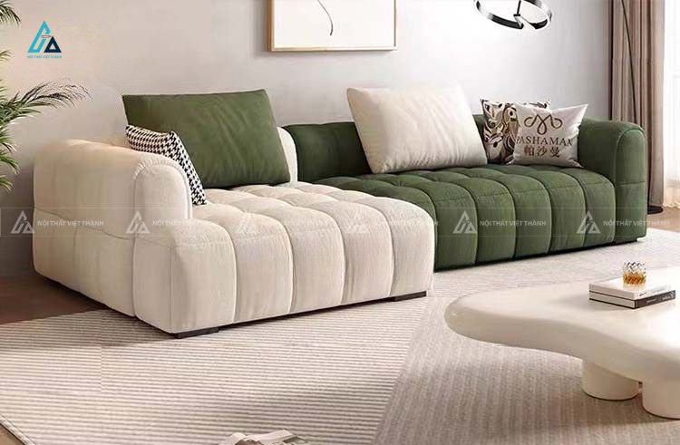 Sofa vải nỉ rút trám hiện đại thiết kế đa năng cho phòng khách