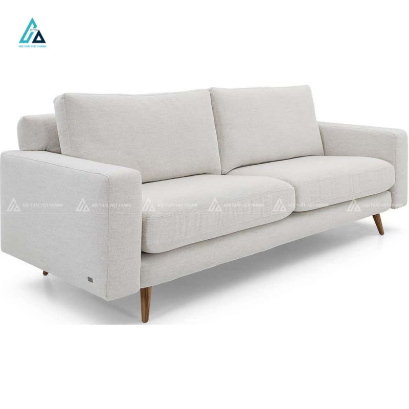 Ghế sofa băng vải nỉ hiện đại chân gỗ cho phòng khách nhỏ 2