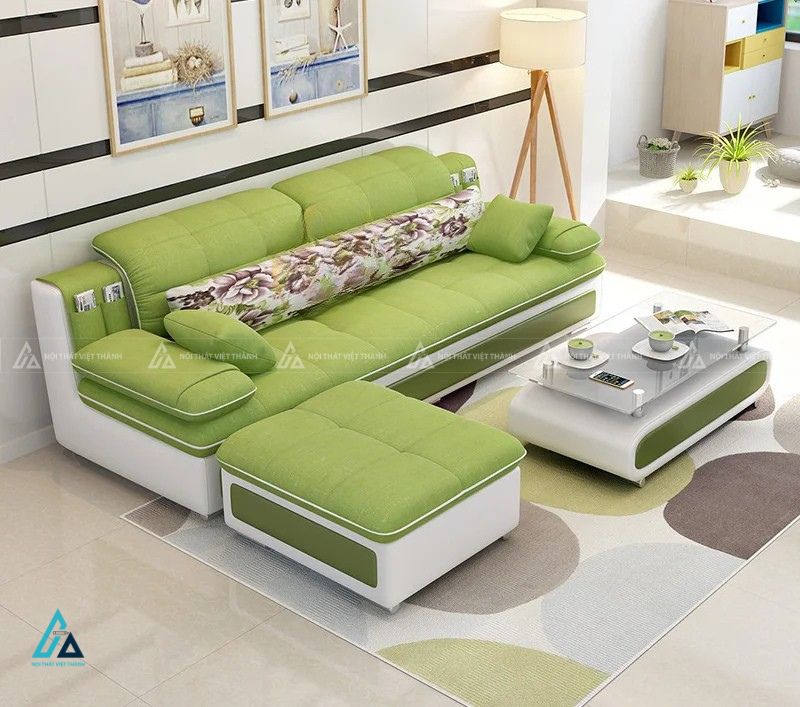 Sofa vải nỉ hiện đại tích hợp túi chứa đồ thông minh tiện lợi 1