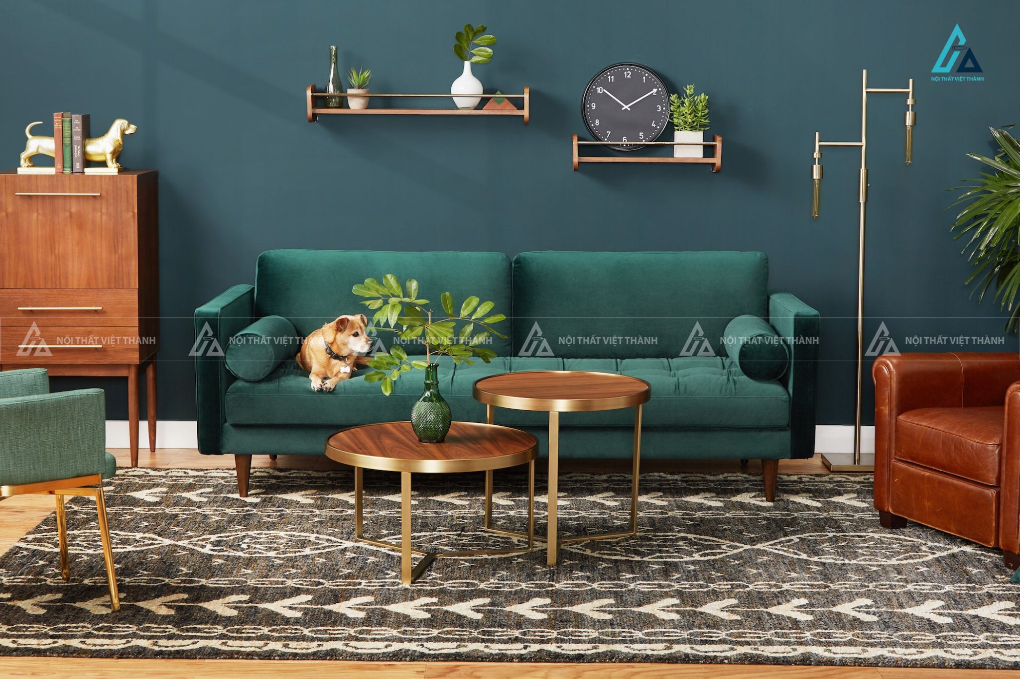 Ghế sofa vải nỉ văng dài thiết kế hiện đại bắc âu sang trọng 1