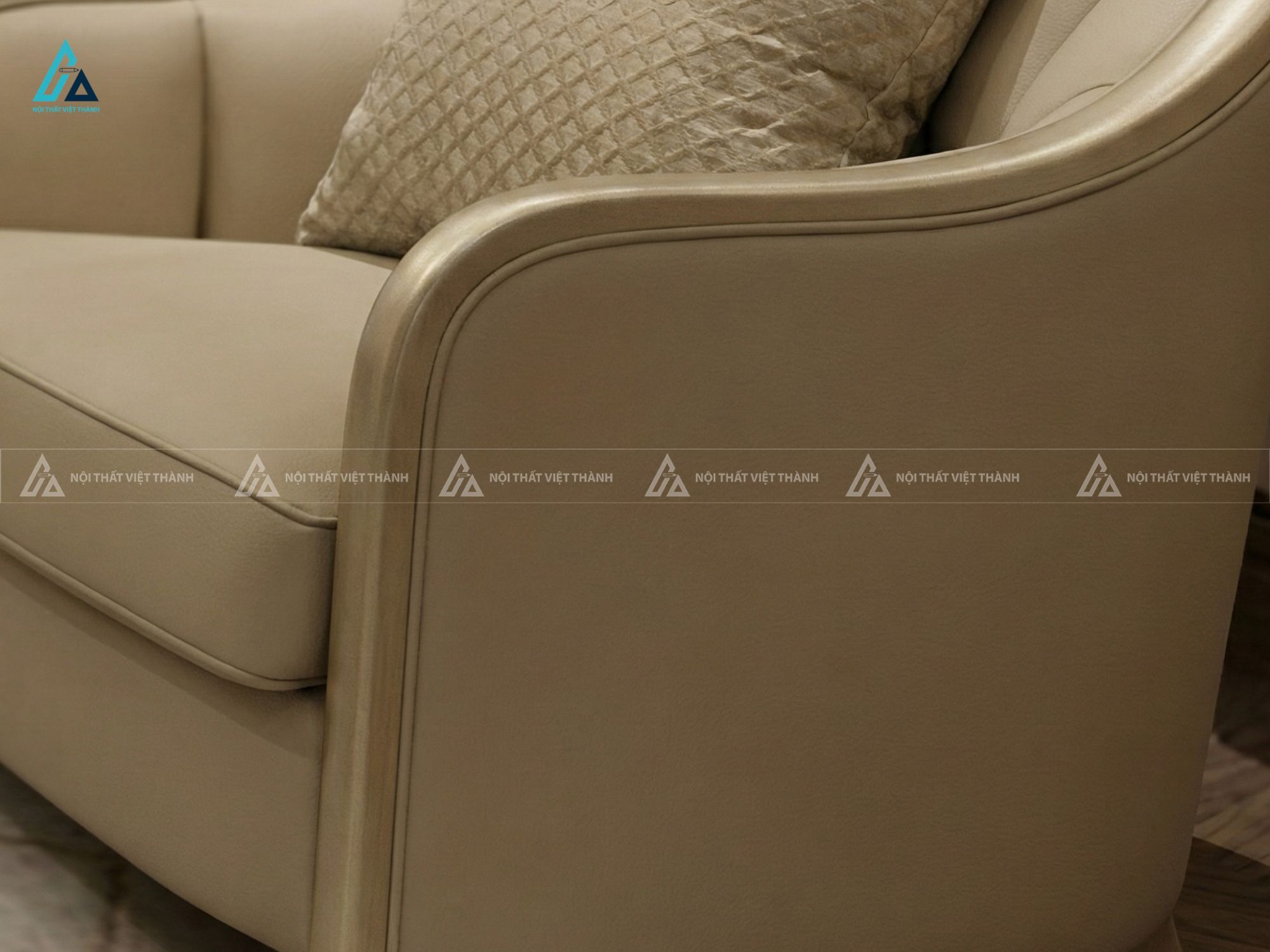 Bộ ghế sofa vải nỉ tân cổ điển sang trọng cho phòng khách 1