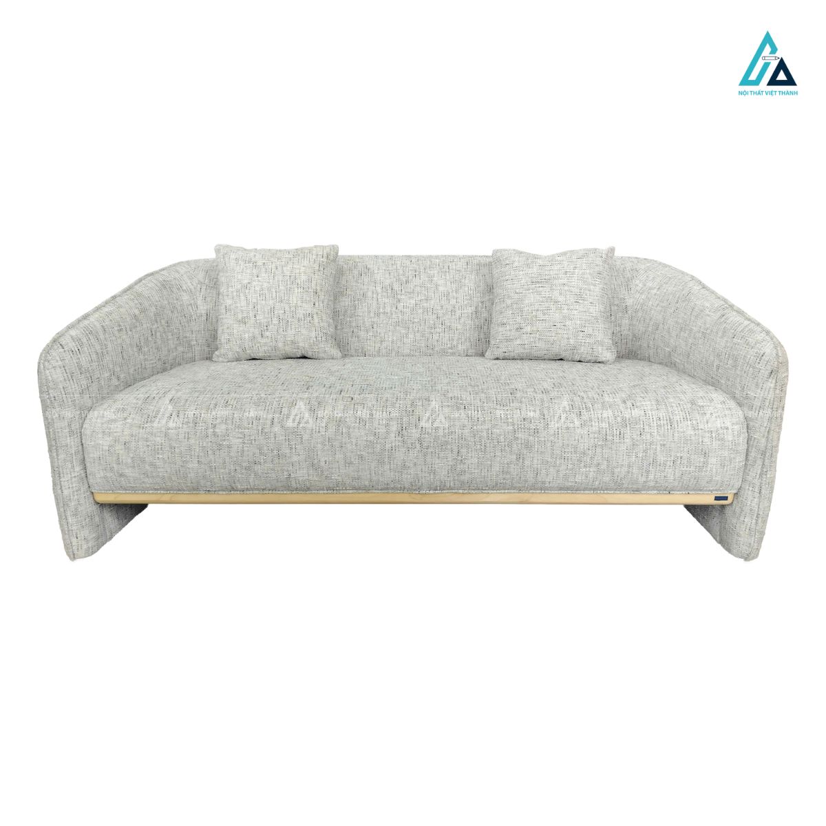 Sofa văng nỉ bo cong tinh tế chân gỗ hiện đại sang trọng 2