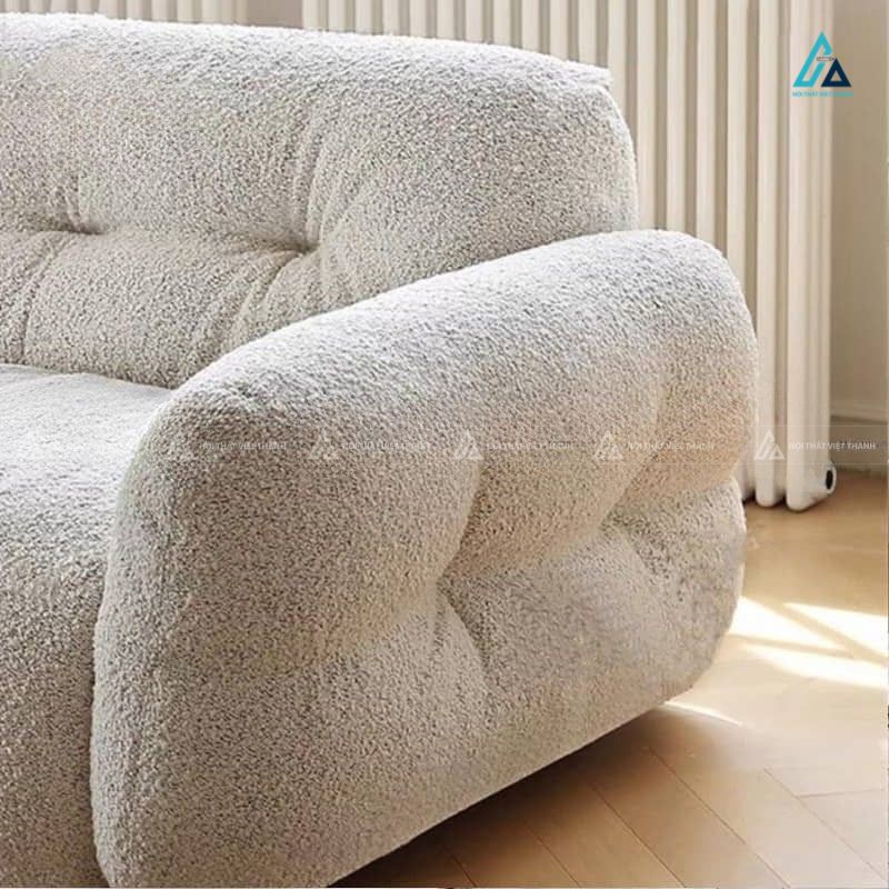 Sofa vải nỉ cao cấp thiết kế bo cong êm ái cho phòng khách 2