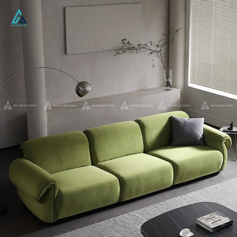 Sofa vải nỉ nhung cao cấp thiết kế bo cong êm ái 3