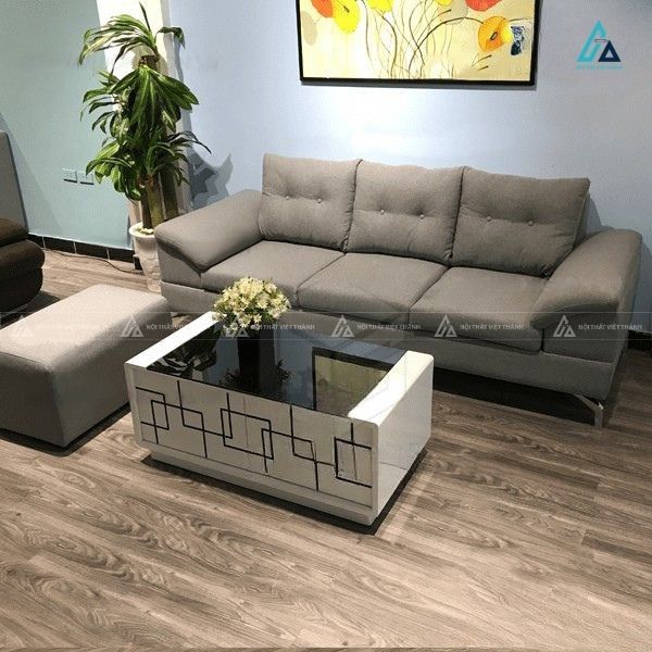 Bộ sofa nỉ văng ba chỗ ngồi thiết kế sang trọng 2