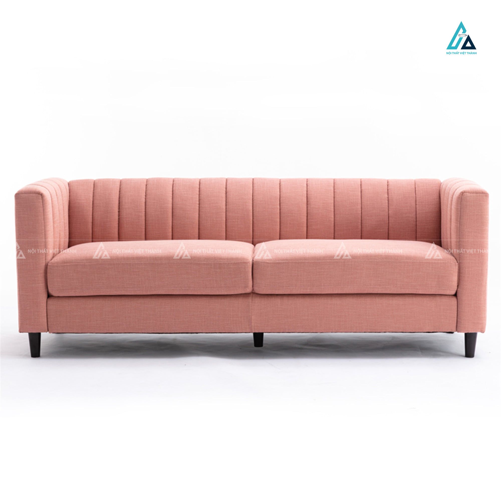 Ghế sofa băng vải nỉ thiết kế sọc dọc hiện đại sang trọng 3