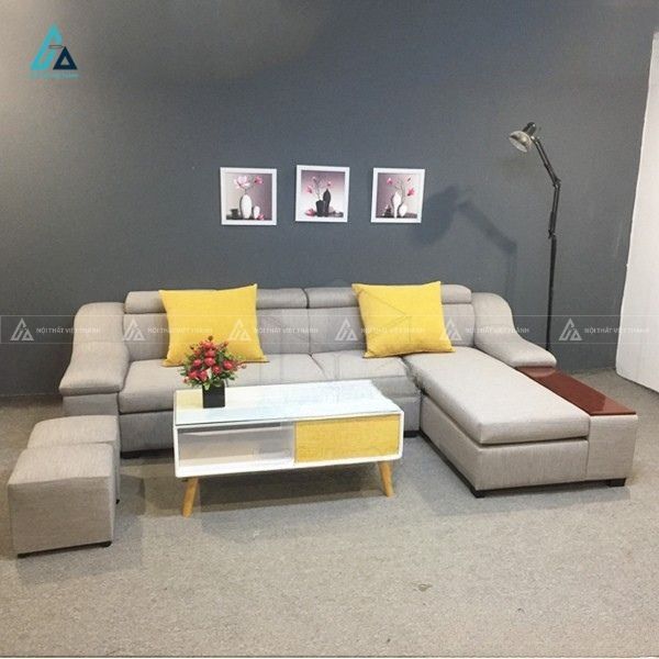 Sofa nỉ chữ l phong cách hiện đại tối ưu không gian sống