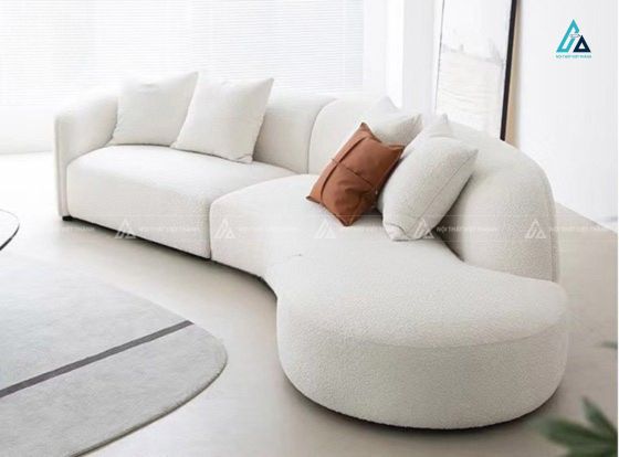 Sofa vải nỉ cao cấp thiết kế cong nghệ thuật hiện đại 2