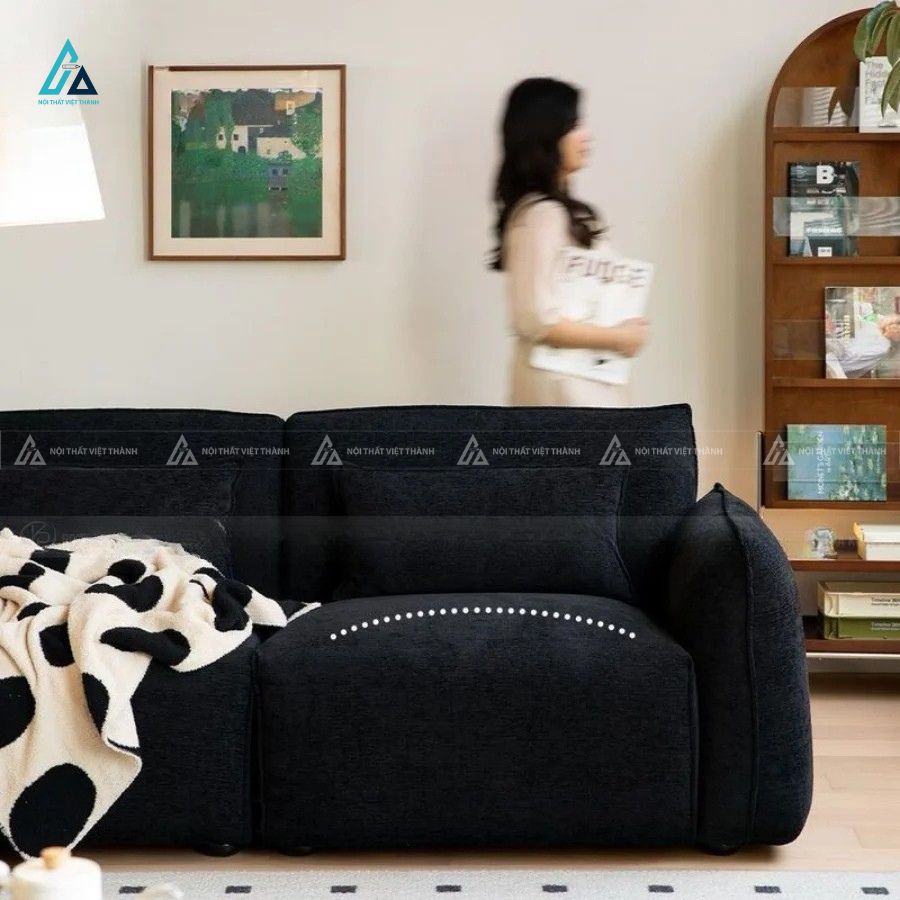Sofa vải nỉ tối giản thiết kế khối hiện đại cho phòng khách 3