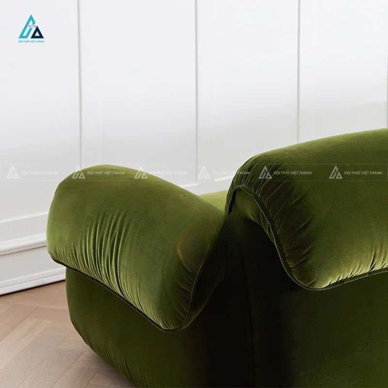 Sofa vải nỉ nhung cao cấp thiết kế bo cong êm ái 4