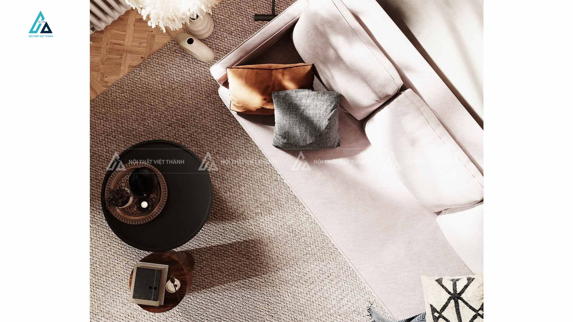 Ghế sofa băng vải nỉ ba chỗ ngồi thiết kế tối giản hiện đại 3