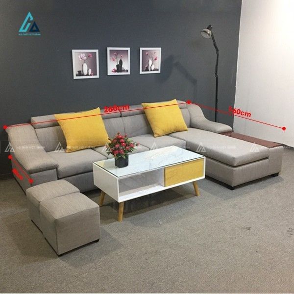 Sofa nỉ chữ l phong cách hiện đại tối ưu không gian sống 3