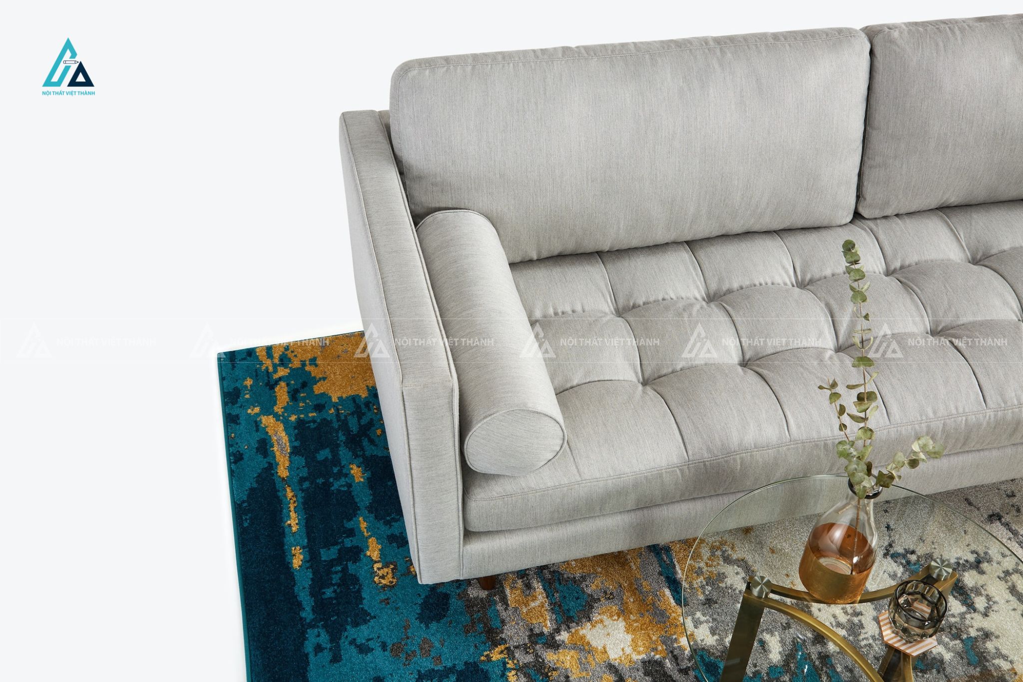 Ghế sofa vải nỉ văng dài thiết kế hiện đại bắc âu sang trọng 5