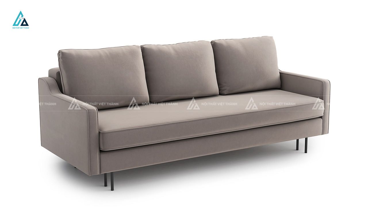 Ghế sofa băng vải nỉ ba chỗ ngồi thiết kế tối giản hiện đại 5