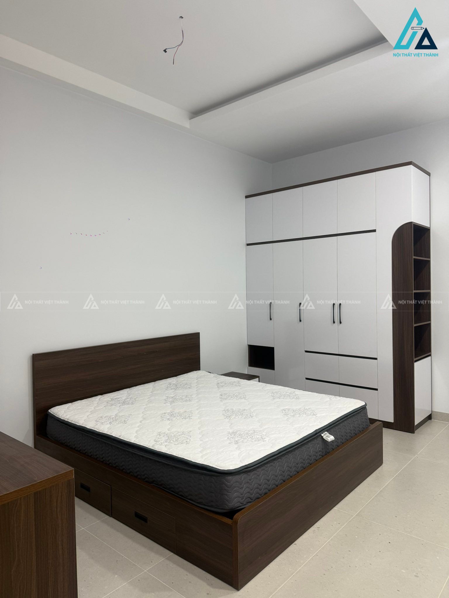 Thi công nội thất phòng ngủ gỗ công nghiệp tiện nghi