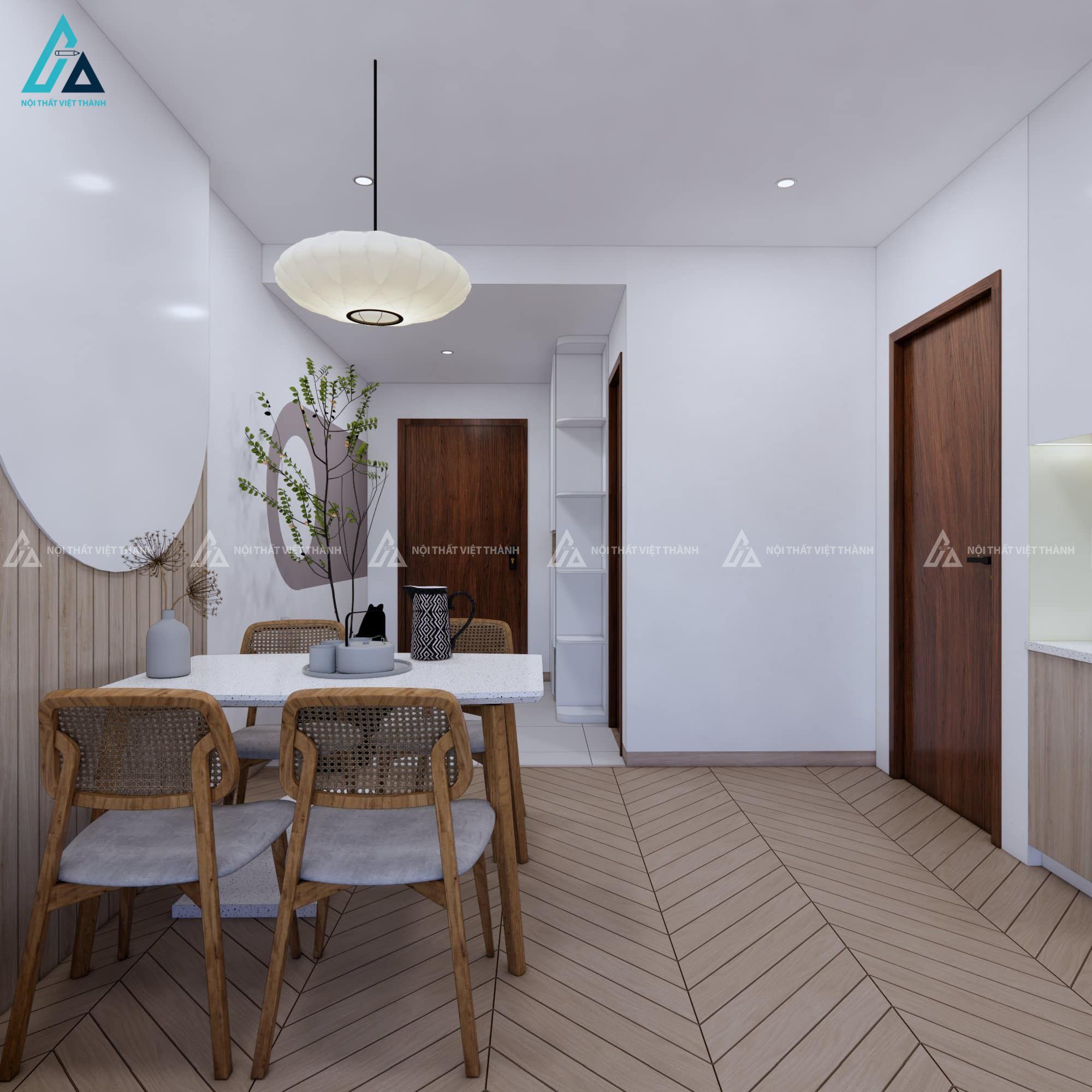 Thi công nội thất căn hộ chung cư tối giản