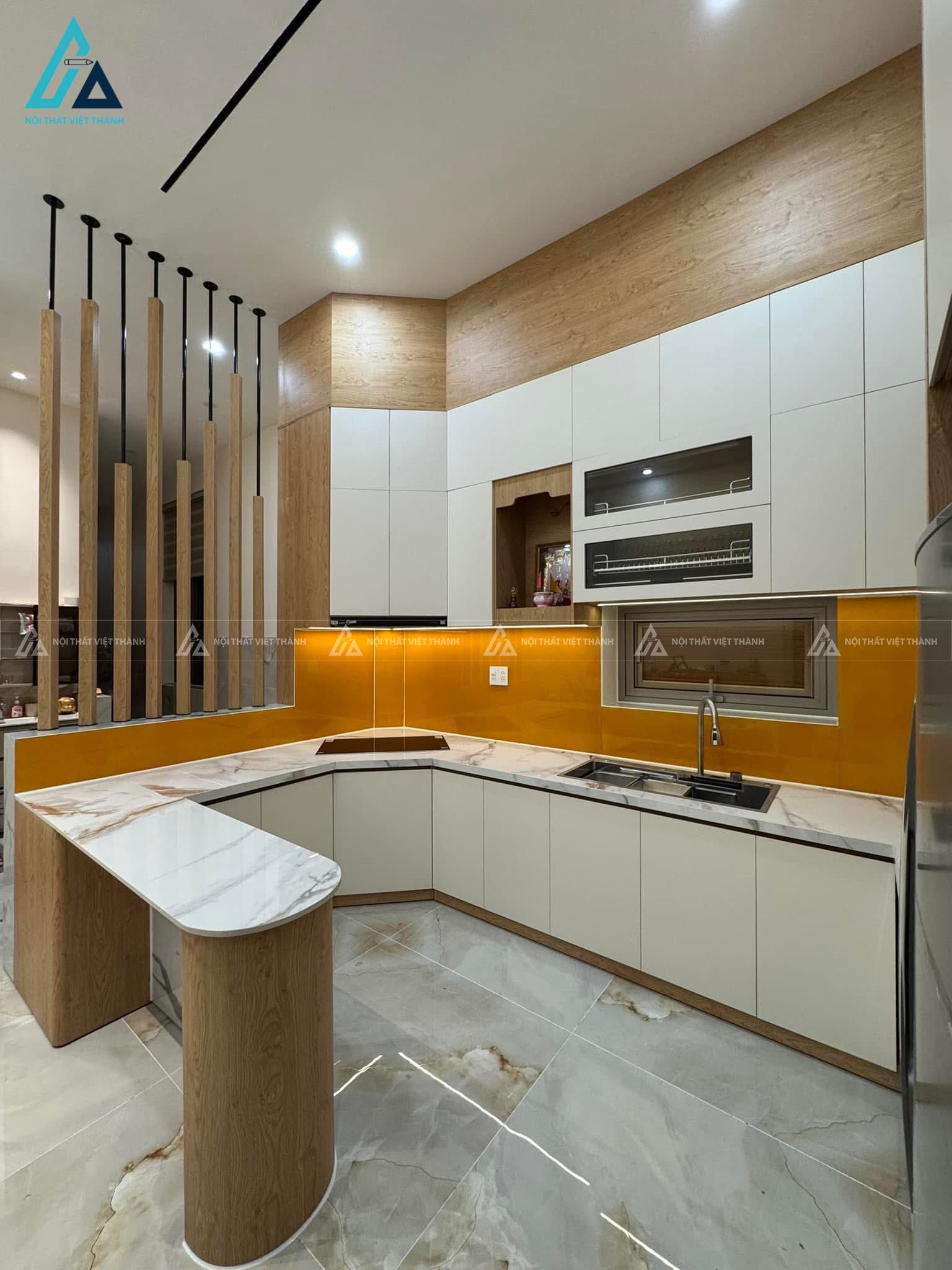 Thi công nội thất phòng bếp tiện nghi