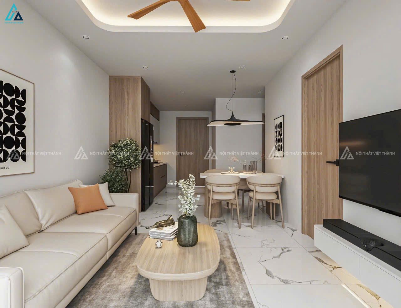 Thi công nội thất cho căn hộ chung cư thẩm mỹ