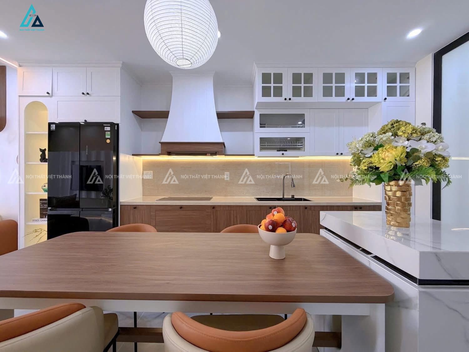 Thiết kế nội thất nhà bếp cho nhà phố trẻ trung
