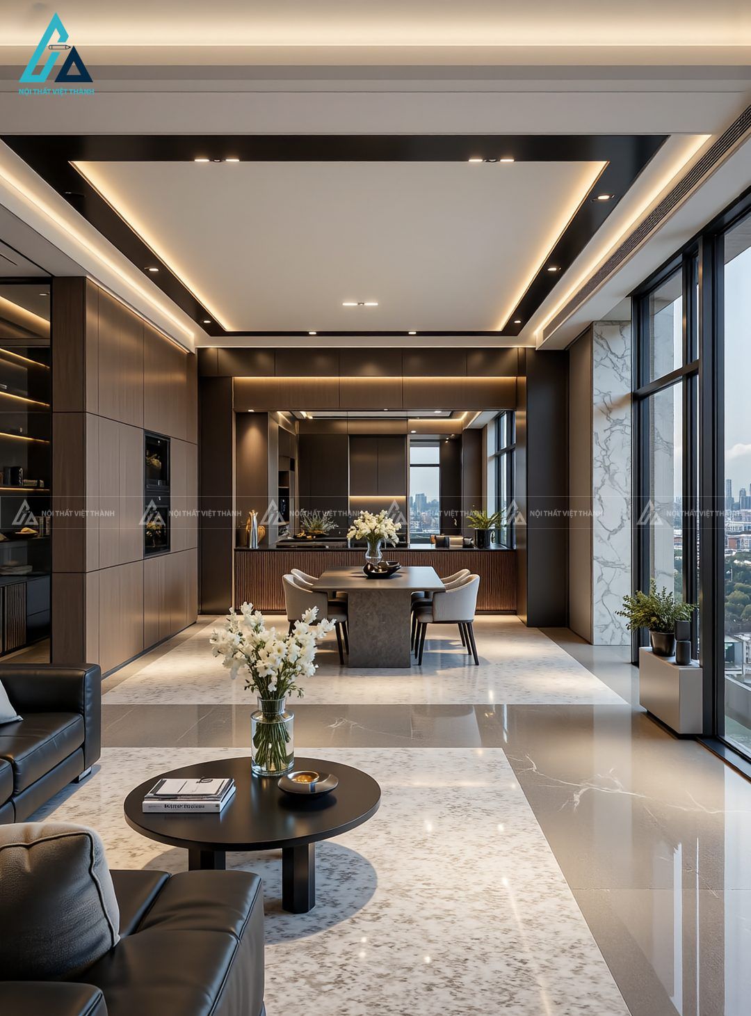 Mẫu thiết kế nội thất biệt thự hài hoà nội thất cao cấp