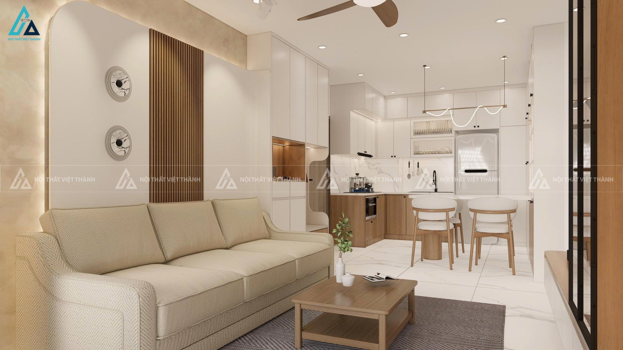 Mẫu thiết kế nội thất căn hộ chung cư hiện đại, cuốn hút