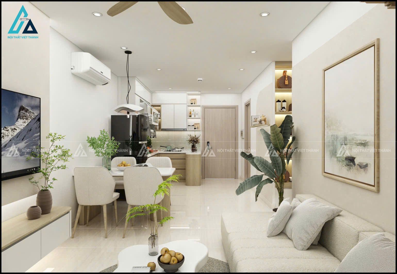 Thiết kế nội thất căn hộ chung cư anh Tiến Tây Thạnh Hồ Chí Minh