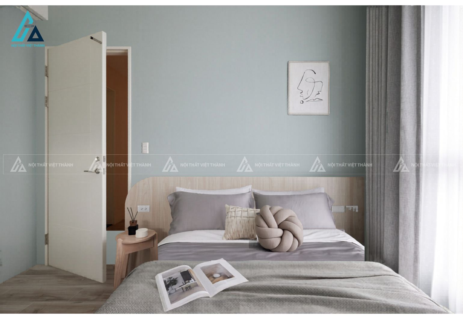 Giường ngủ gỗ công nghiệp MDF