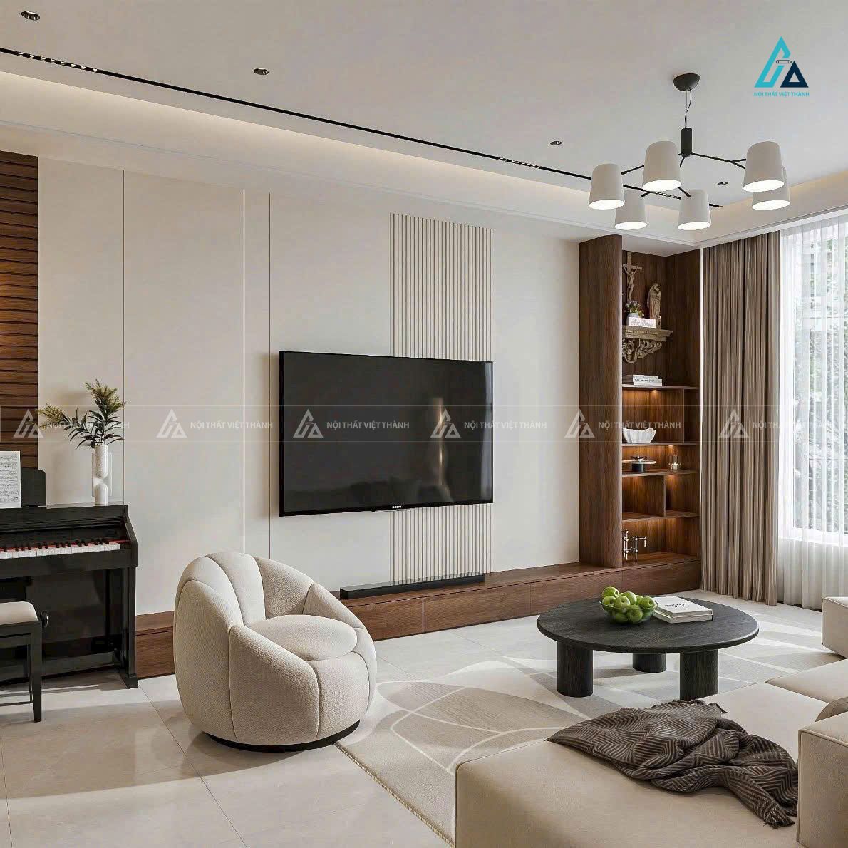 Thiết kế thi công nội thất nhà phố chú Phi Long Cái Răng Cần Thơ