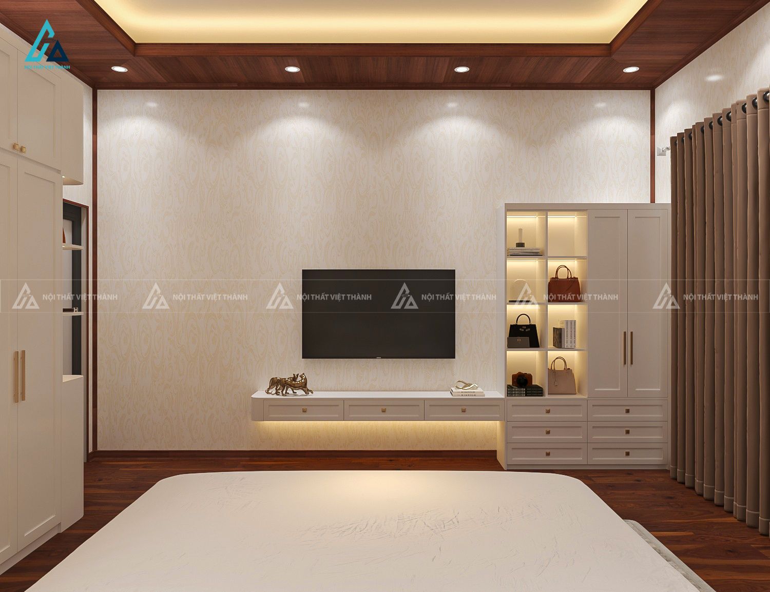 Thiết kế nội thất phòng ngủ chị Ngọc Ngà Ngã Bảy Hậu Giang 3