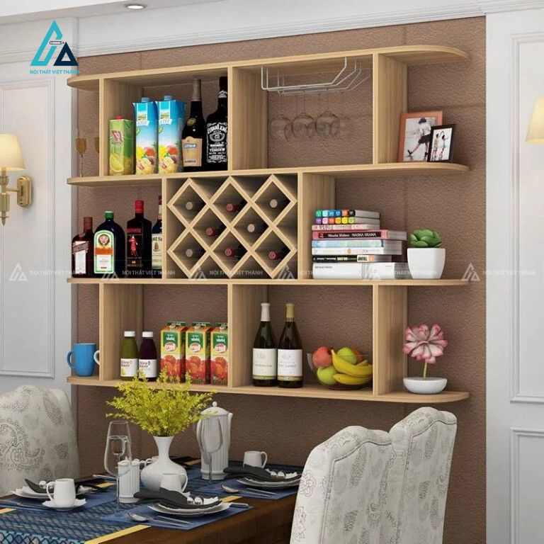 Kệ để rượu treo tường 3 tầng hiện đại tối ưu không gian 1