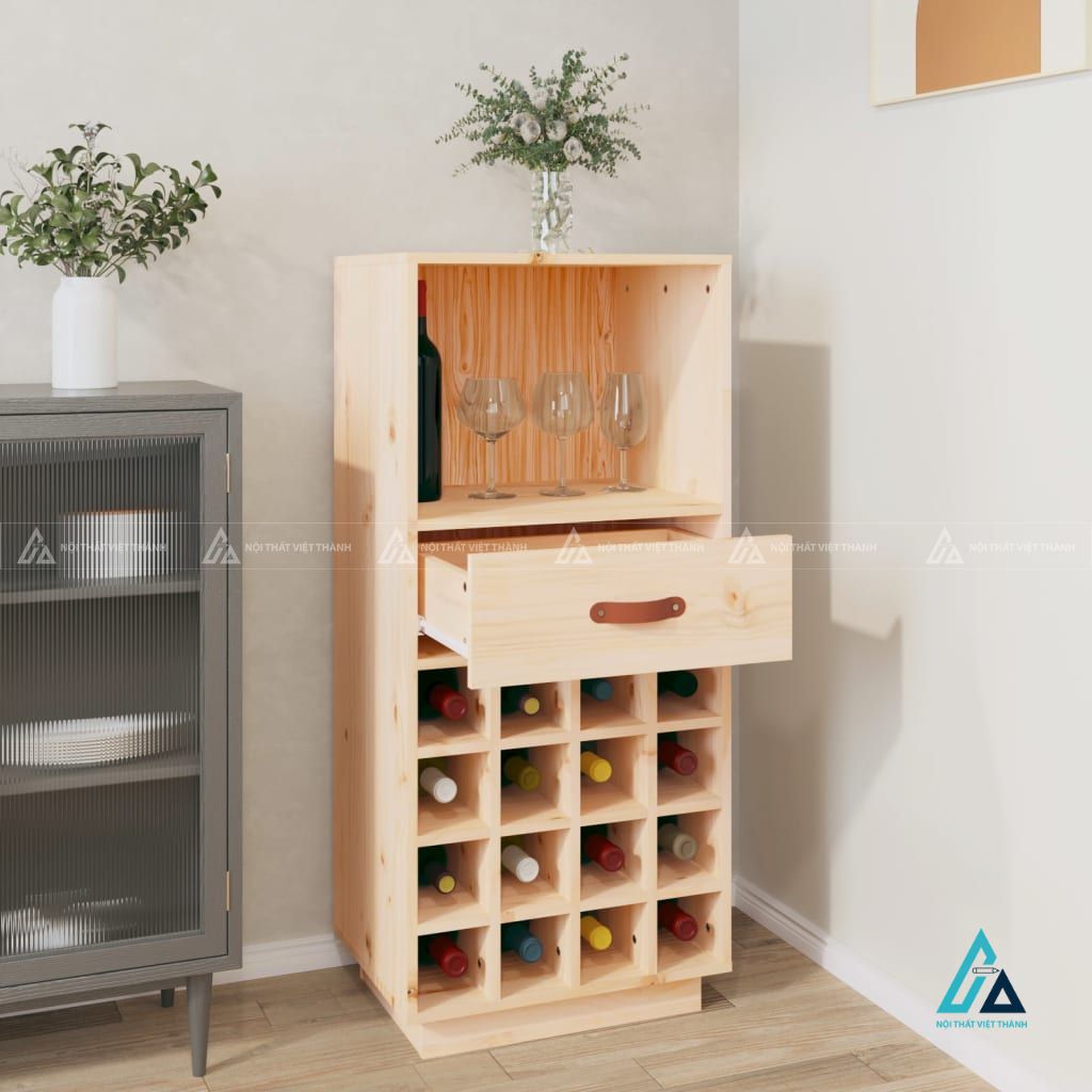 Tủ trưng bày đa tầng kết hợp khay rãnh sóng và cửa bản lề cổ điển 1