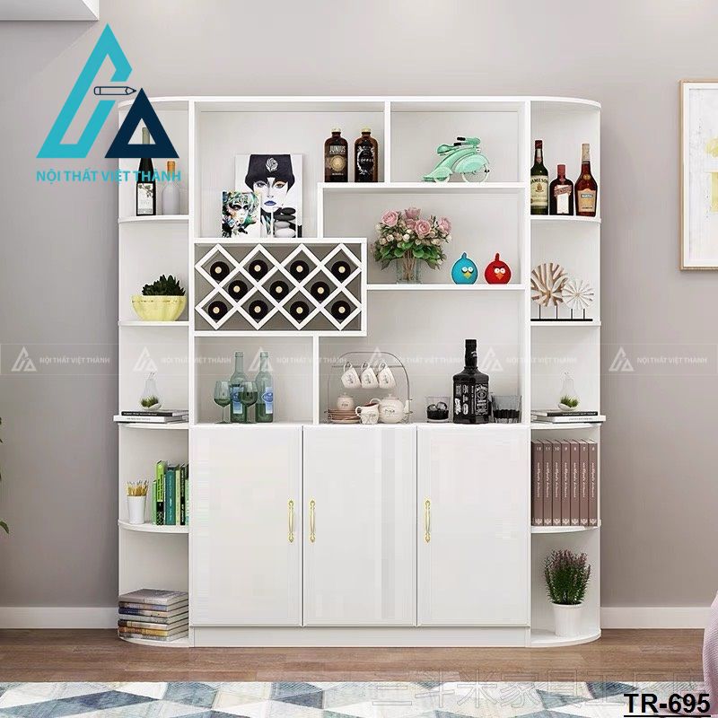 Mẫu tủ rượu trắng nhiều ngăn