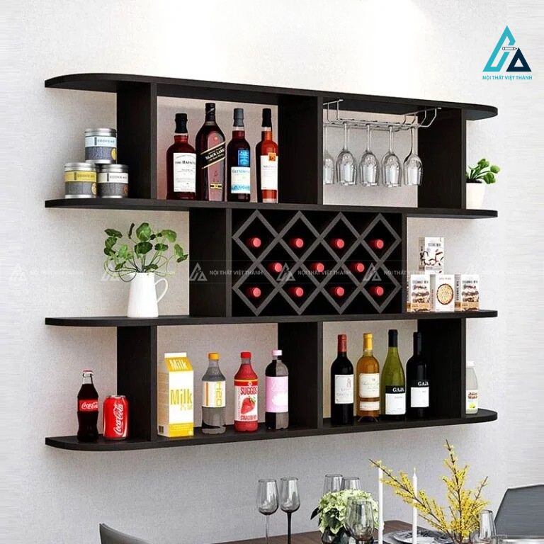 Kệ để rượu treo tường 3 tầng hiện đại tối ưu không gian 2