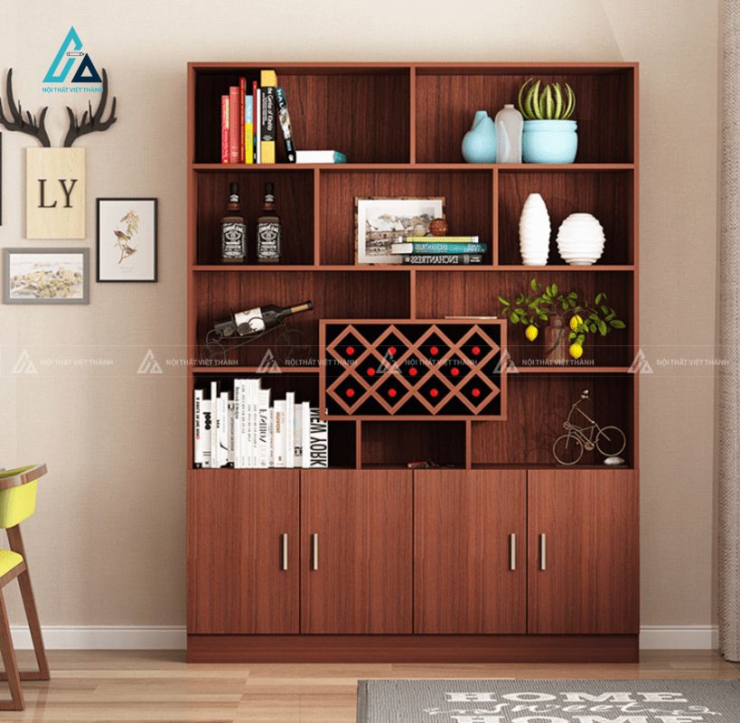 Tủ rượu gia đình thiết kế dáng cao có hộc thoáng đa năng 2