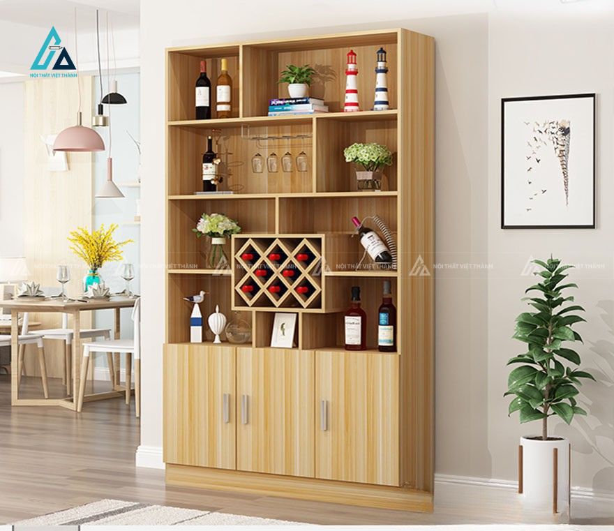 Tủ rượu gia đình thiết kế dáng cao có hộc thoáng đa năng 3