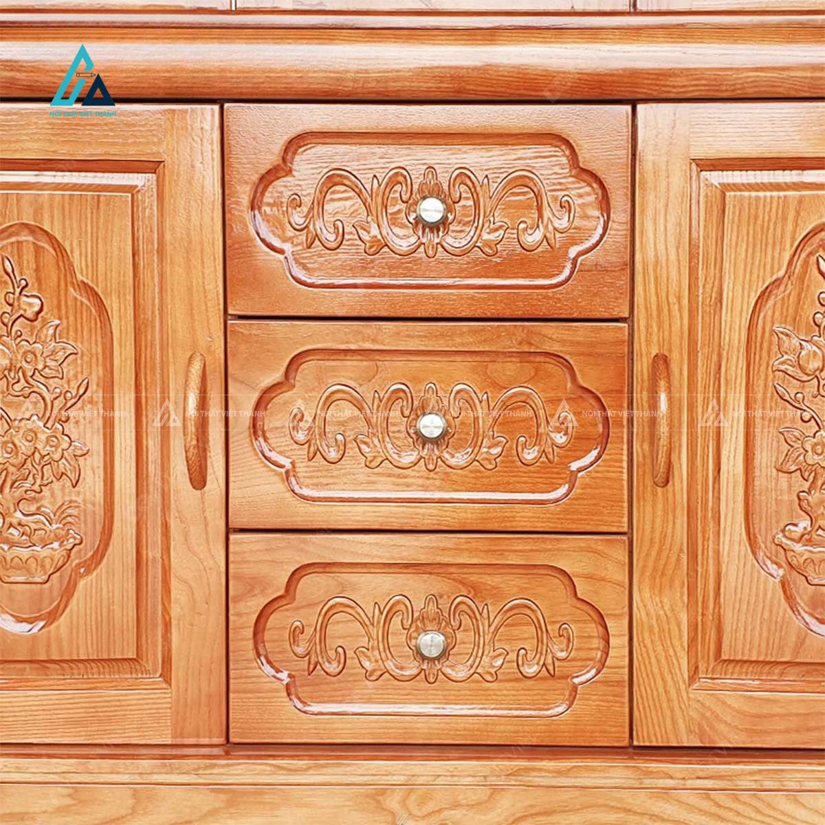 Tủ trưng bày ly và rượu cánh kính trong suốt sang trọng 4