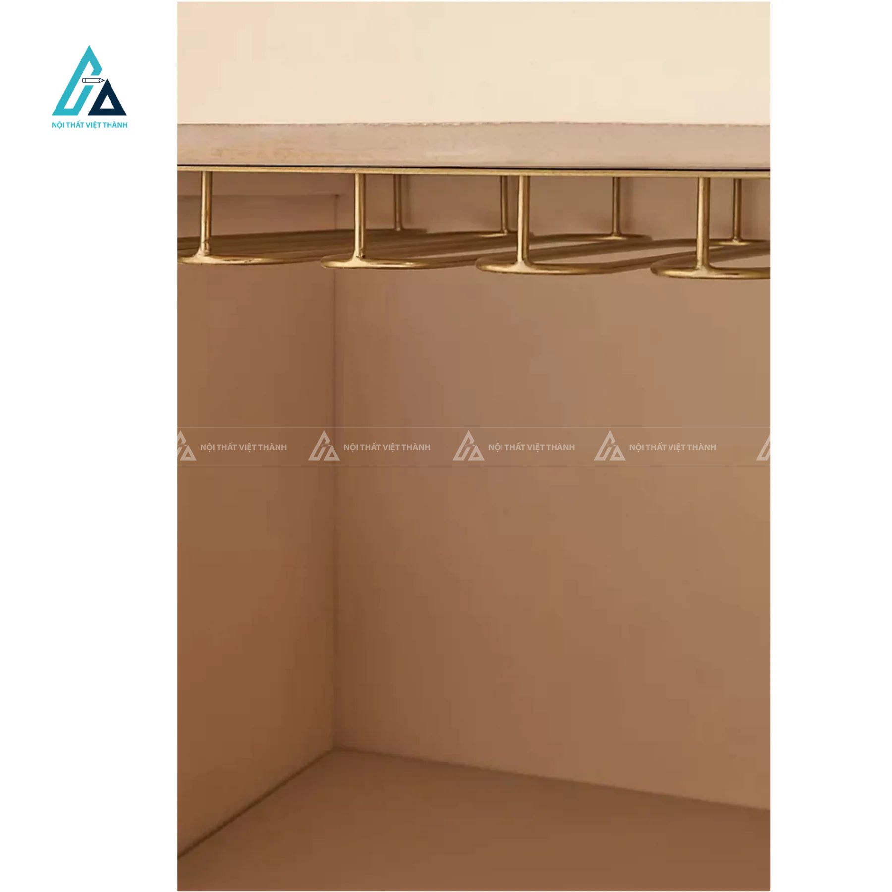 Tủ đựng rượu khắc họa tiết thổ cẩm tích hợp kệ xéo đan xen 4