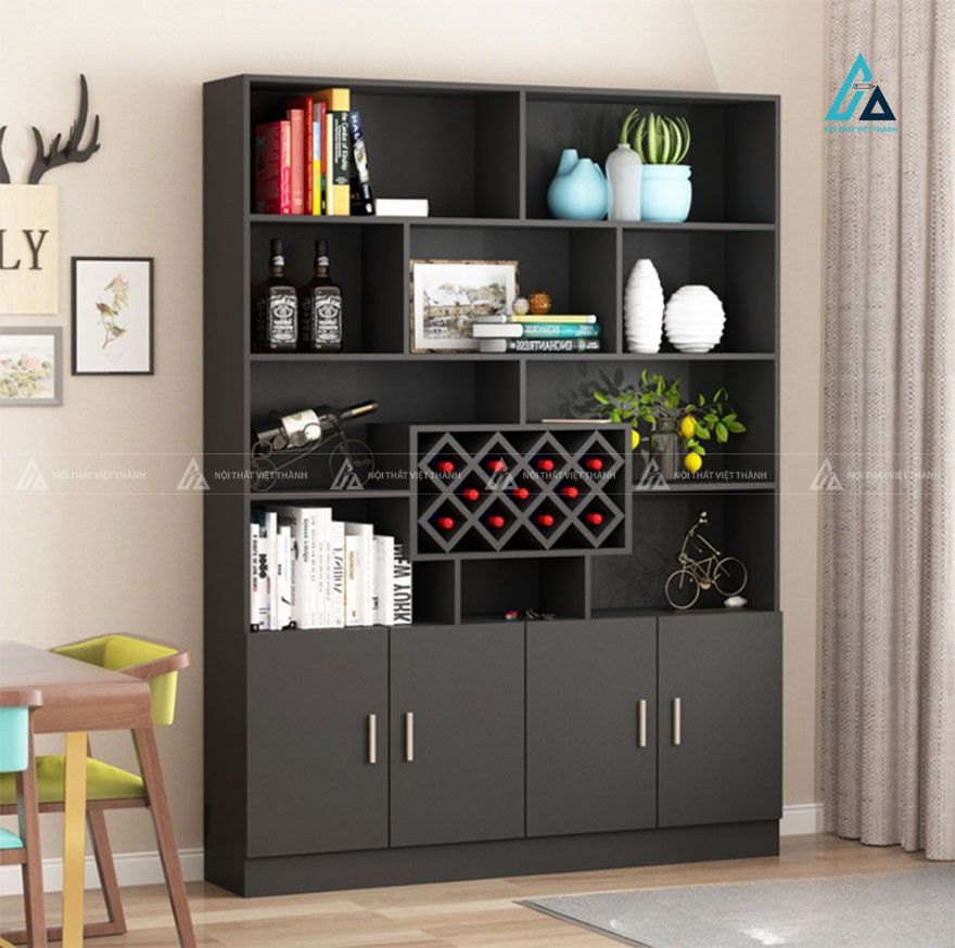 Tủ rượu gia đình thiết kế dáng cao có hộc thoáng đa năng 6