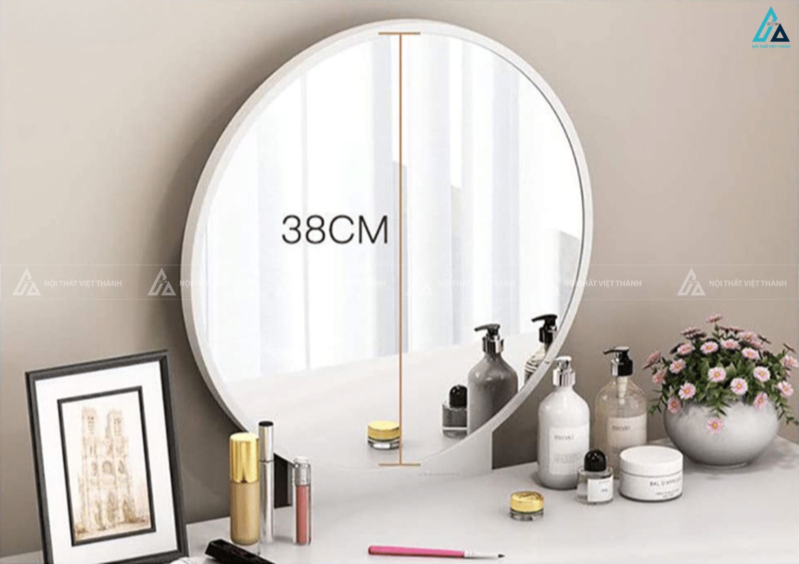 Mẫu bàn trang điểm gỗ mini tối giản cho phòng ngủ hiện đại 2