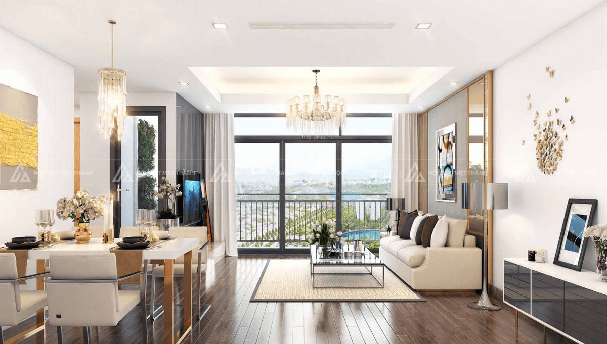 Nội thất chung cư căn hộ 70m2 hiện đại tiện nghi