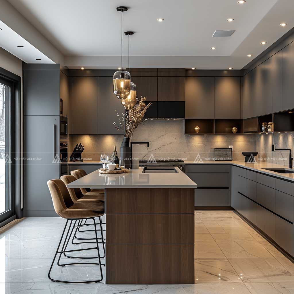 Nội thất phòng bếp chung cư căn hộ 70m2