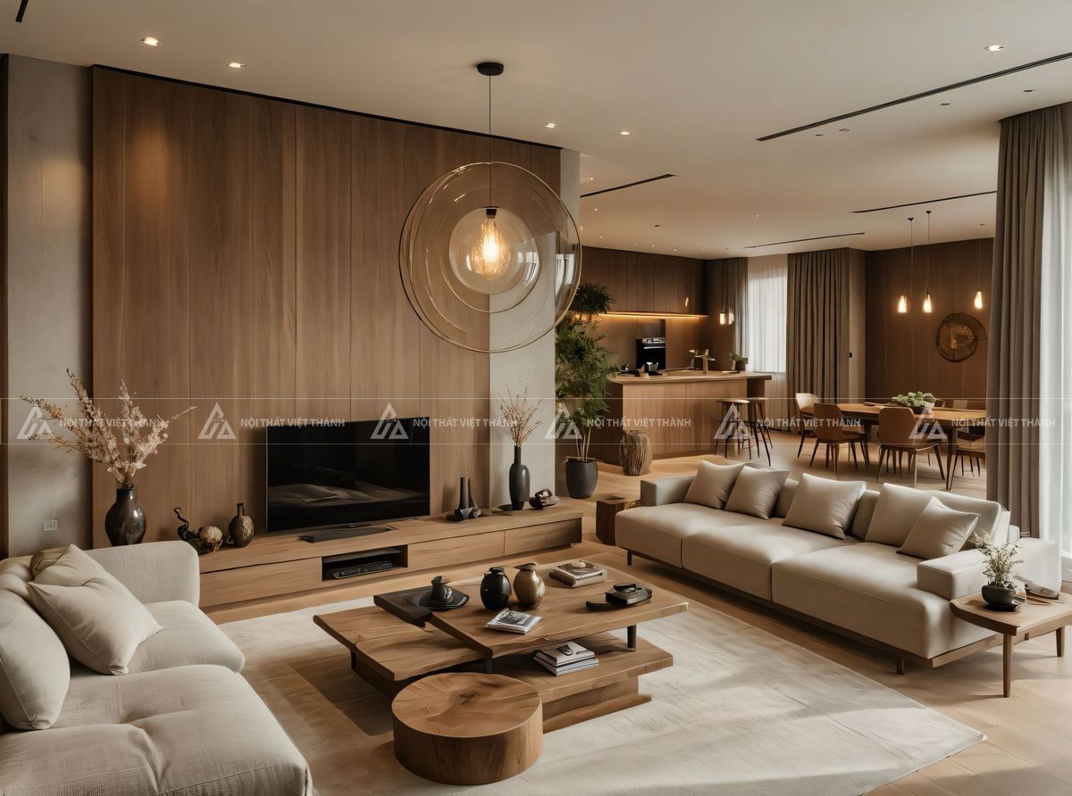 Nội thất phòng khách chung cư căn hộ 70m2